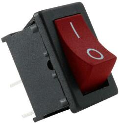 Kapcsoló, 250V , 1 ák. , piros. beépíthető mini billenőkapcsoló (SOM-ST 1/RD)