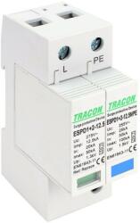Tracon T1+T2 AC típusú túlfeszültség levezető, cserélhető betéttel, 1 + 1P, 12, 5kA, TN, TT hálózatokhoz (TRAC-ESPD1+2-12.5-1+1P)