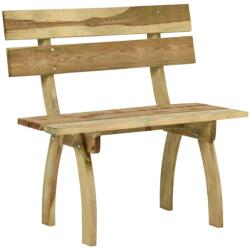 vidaXL Bancă de grădină, 110 cm, lemn de pin tratat (318400)