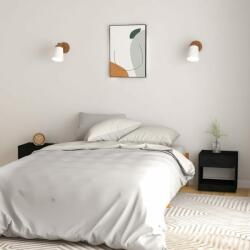 vidaXL Noptiere, 2 buc. , negru, 40x31x40 cm, lemn masiv de pin (808072)