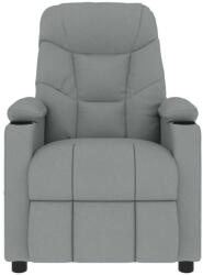 vidaXL Fotoliu de masaj, gri deschis, material textil (339092)