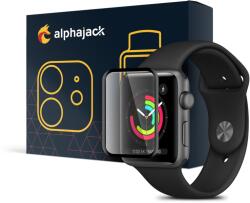Alphajack Apple Watch 7 (41mm) 1db Prémum kijelzővédő üvegfólia fekete kerettel Alphajack