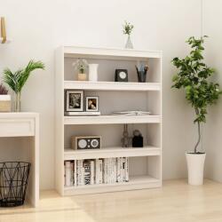 vidaXL Bibliotecă/Separator cameră alb 100x30x135, 5 cm lemn masiv pin (808219) Biblioteca
