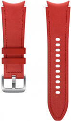 Samsung Bratara Samsung Hybrid Leather Band 20mm S-M pentru Galaxy Watch 4 si 4 Classic Red (et-shr88sregeu)