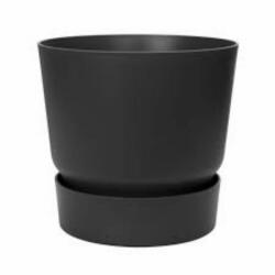 Elho Greenville round 24 cm living black színű, műanyag kaspó