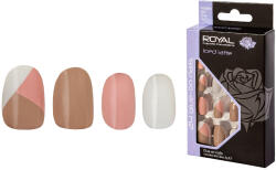 Royal Set 24 Unghii False ROYAL Glue-On Nail Tips, Iced Latte, Adeziv Inclus 2 g
