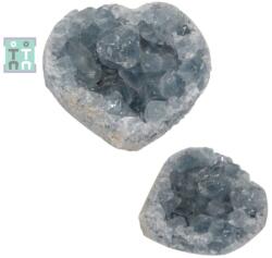 Geoda din Cristal Natural Celestit inima - 117x130x63 mm - ( XXL ) - Unicata