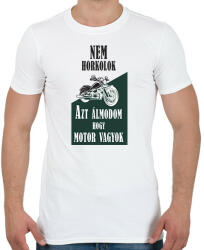 printfashion Nem horkolok, azt álmodom, hogy motor vagyok - Férfi póló - Fehér (6359990)
