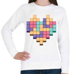 printfashion Gamer szív - Női pulóver - Fehér (6380614)
