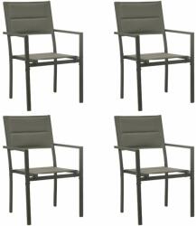 vidaXL 4 db textilén és acél kerti szék (313080)