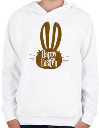 printfashion Happy Easter - Nyúlfej - Gyerek kapucnis pulóver - Fehér (6333916)