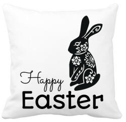 printfashion Happy Easter - Mintás nyúl - Párnahuzat, Díszpárnahuzat - Fehér (6335898)