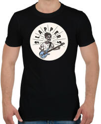 printfashion Slappers - Gitáros minta - Férfi póló - Fekete (6369675)