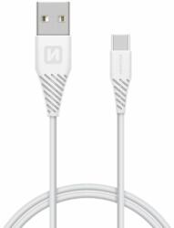 SWISSTEN Adatkábel Swissten meghosszabbított USB-C konnektorral, ellenálló telefonhoz, fehér (71504402)