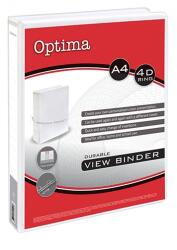 Optima Gyűrűskönyv OPTIMA panorámás A/4 4gyűrű 25mm fehér (24510) - homeofficeshop