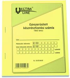 Vectra-line Nyomtatvány készpénzfizetési számlatömb VECTRA-LINE 50x3 álló 1 áfás (KX00309) - homeofficeshop