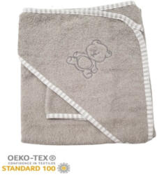  Stella fürdőlepedő hímzett 110x110 szürke maci - babycenter-online