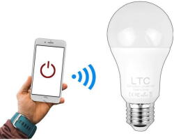 LTC E27 A60 10W RGB wifi-vel kapcsolható LED izzó