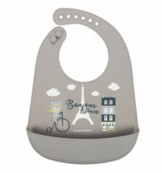  Canpol babies szilikon előke 4+ Bonjour Paris bézs - babyshopkaposvar
