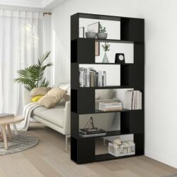 vidaXL Bibliotecă/Separator cameră, negru, 100x24x188 cm (3082072) Biblioteca