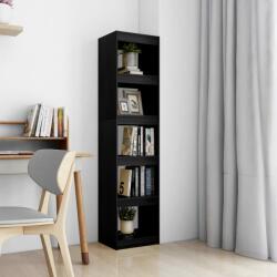 vidaXL Bibliotecă/Separator cameră negru 40x30x167, 5 cm lemn masiv pin (808152) Biblioteca