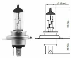 ERA H4 +50%-os emelt fényű halogén izzó 12V 60/55W E056BR-1C (1 db)