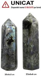 Obelisc Labradorit Natural 1 Varf - 20-23 x 6 x 5-6 cm - ( XXL) - 1 Buc