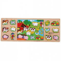  Fa puzzle 3 az 1-ben - kirakó, puzzle, színkereső (4749)