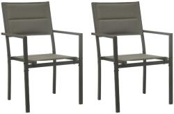 vidaXL 2 db textilén és acél kerti szék (313079)