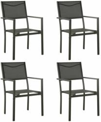 vidaXL 4 db textilén és acél kerti szék (313078)