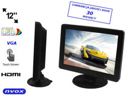 NVOX Monitor tactil lcd de 12 inch led hd vga hdmi 12v 230v (NVOX PC1211T) - vexio