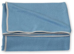 AMY - paturica pure tricotata din bumbac, 110x72 cm, blue Lenjerii de pat bebelusi‎, patura bebelusi