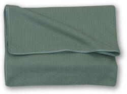 AMY - paturica pure tricotata din bumbac, 110x72 cm, verde salvia