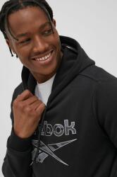 Reebok Bluză HE8174 bărbați, culoarea negru, cu imprimeu PPYY-BLM0IG_99X