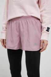 adidas Performance pantaloni scurți de alergare HD2810 femei, culoarea roz, neted, high waist PPYY-SZD0D5_30X