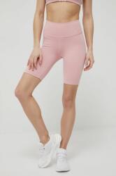 adidas Performance pantaloni scurți de antrenament Optime HG1418 femei, culoarea roz, neted, high waist PPYY-SZD0DF_30X