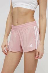 adidas Performance pantaloni scurți de antrenament HD9585 femei, culoarea roz, cu imprimeu, medium waist PPYY-SZD0A5_30X