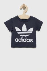 Adidas tricou de bumbac pentru copii HE2190 culoarea albastru marin, neted PPYY-TSK00M_59X