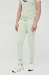 United Colors of Benetton pantaloni de bumbac barbati, culoarea verde, neted PPYY-SPM0MJ_71X