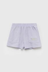Guess pantaloni scurți din bumbac pentru copii culoarea violet, cu imprimeu PPYY-SZG02A_04X