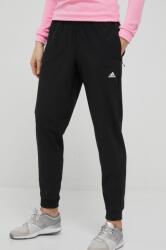 Adidas pantaloni de antrenament Versatile femei, culoarea negru, drept, high waist PPYY-SPD0DP_99X