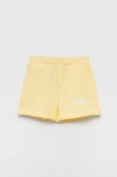 Pepe Jeans pantaloni scurți din bumbac pentru copii culoarea galben, cu imprimeu, talie reglabila PPYY-SZG05G_10X