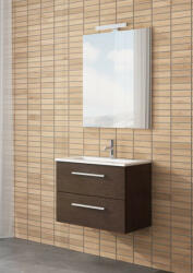 TBOSS Arta 60 falra szerelhető 2 fiókos alsószekrény mosdóval, wenge ARTA6046WEN (ARTA-6046-WEN)