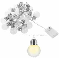  Mini izzó hatású elemes LED fénysor (20 LED, meleg fehér) (id_13842-code_00008623)
