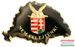  Kitűző - Nagy Magyarország, turulos címerrel, fekete - Nem felejtünk!