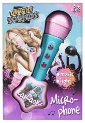 Mega Creative Rózsaszín karaoke mikrofon fénnyel és hanggal (441736)
