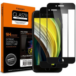 Spigen Full Cover 2-pack sticla temperata pentru iPhone 7/8/SE 2020, negru (AGL01315)