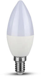 V-TAC Bec LED Lumănare 5.5W, Cip SAMSUNG, E14, Plastic, Dimabil, 4000K (45716-)