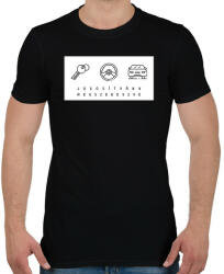 printfashion Jogosítvány megszerezve - Férfi póló - Fekete (6390643)