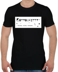 printfashion Kótyomfitty - Férfi póló - Fekete (6396991)